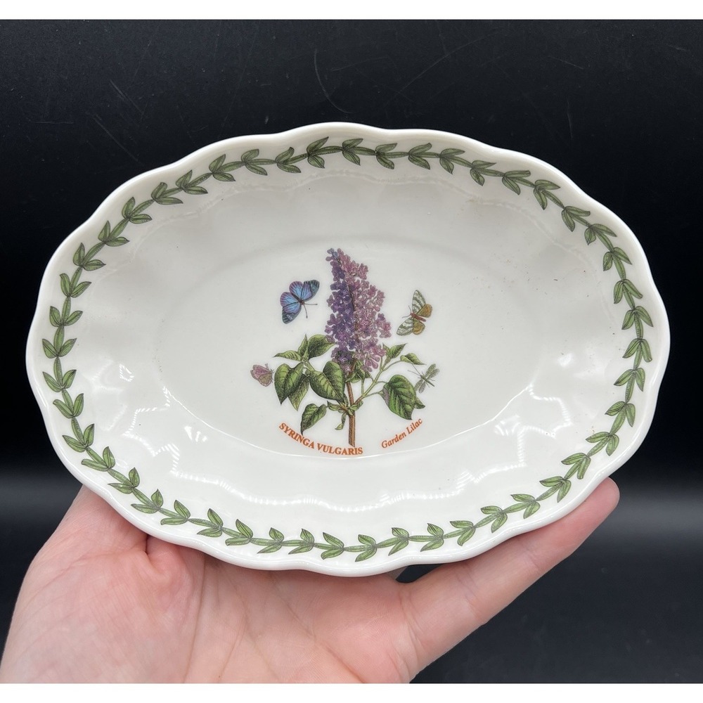 Portmeirion Oval Pickle Relish Dish Garden Lilac 6" Trinket Soap Dish